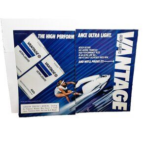 1987 Vantage Cigarettes Taste The Performance Original Print Ad Vintage